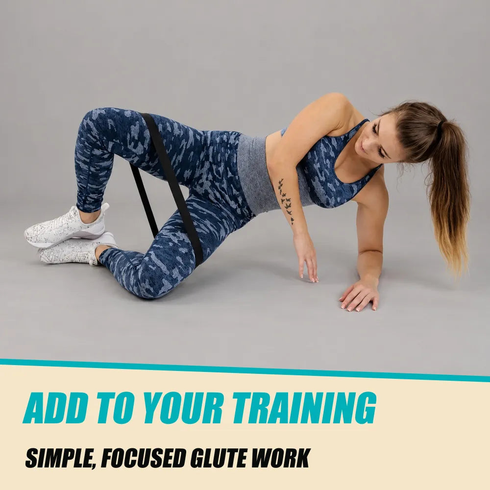 30-Day Glute Challenge. Banded clam variation. ADD TO YOUR TRAINING. SIMPLE, FOCUSED GLUTE WORK.