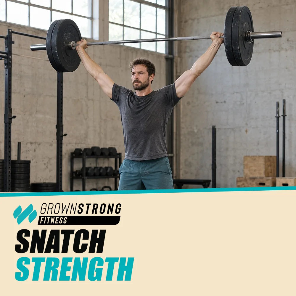 Snatch Strength. Cover showing snatch lockout