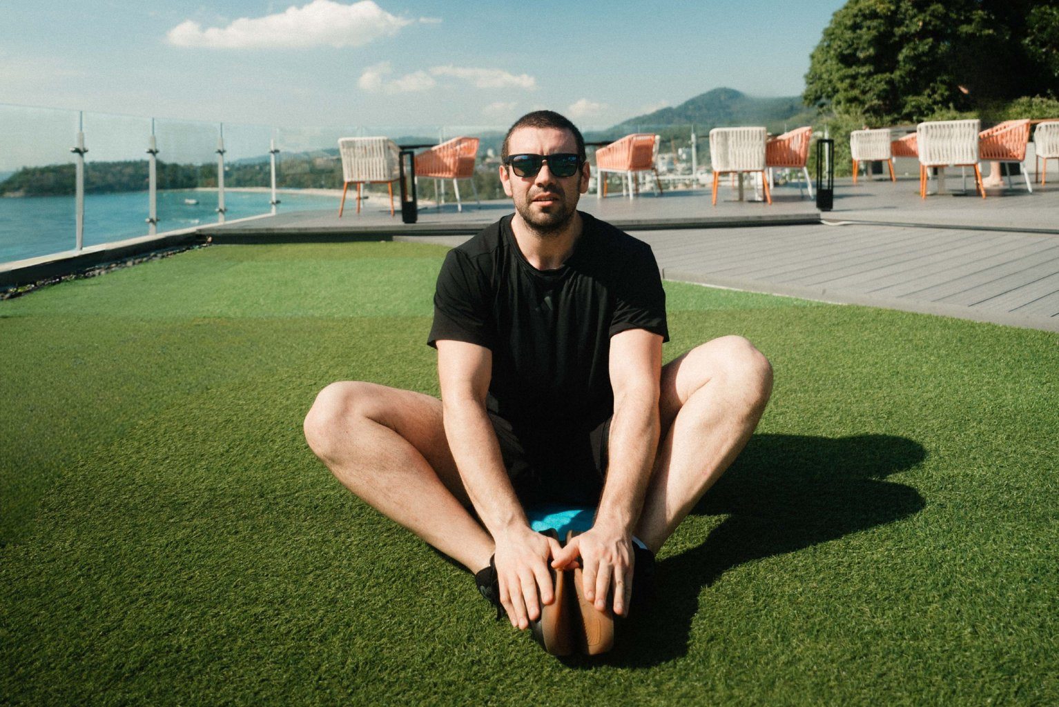 Man performing sit-ups as part of a Grown Strong workout