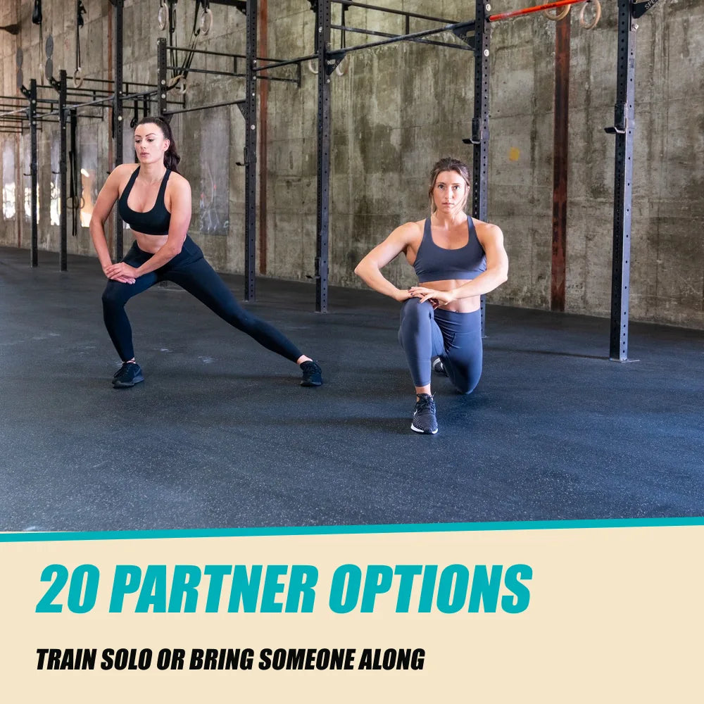 100 Fun Travel Workouts. 20 partner options. Bodyweight movement