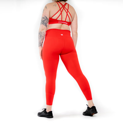 Limitless X Fearless Leggings - Ruby - Grown Strong Fitness