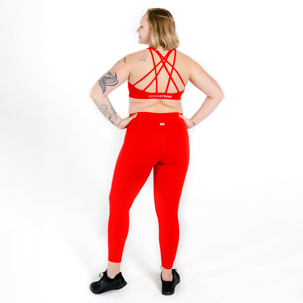Limitless X Fearless Leggings - Ruby - Grown Strong Fitness