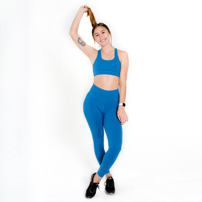 Limitless X Fearless Leggings - Sapphire - Grown Strong Fitness