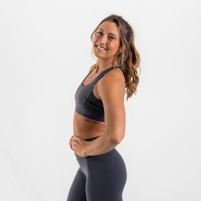 Limitless X Fearless Bra - Gunmetal - Grown Strong Fitness