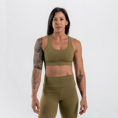 Limitless X Fearless Bra - Olive - Grown Strong Fitness