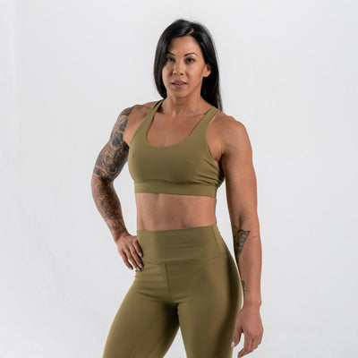 Limitless X Fearless Bra - Olive - Grown Strong Fitness
