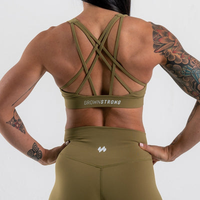 Limitless X Fearless Bra - Olive - Grown Strong Fitness