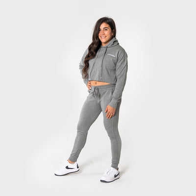 Renew Crop Hoodie - Smoke - Grown Strong Fitness